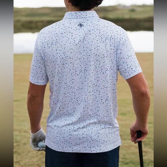 BURLEBO - Performance Polo - White Speckled - Picture 5 of 6